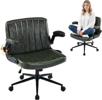 Cross Legged Chair, Criss Cross Chair with Adjustable Flip-Up Arms
