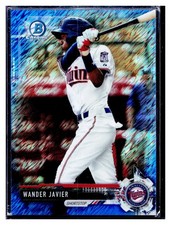 2017 Bowman Chrome Prospects Blue Shimmer Refractor /150 Wander Javier RC SSP