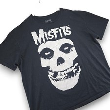 Misfits T-Shirt Men's Black 3XL Cotton Crimson Ghost Skull Graphic Band Tee