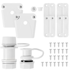 Cooler Replacement Parts Kit Plastic Hinges Latches Screws Threaded Drain Plug