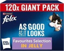 Felix As Good As It Looks Favourites Selection Wet Cat Food 120x85g Pouches 4.80 per kilo