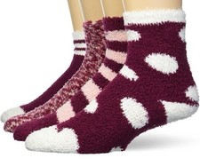 Women's Fuzzy Cosy Warm Socks 4 Pairs Different designs -Brand New