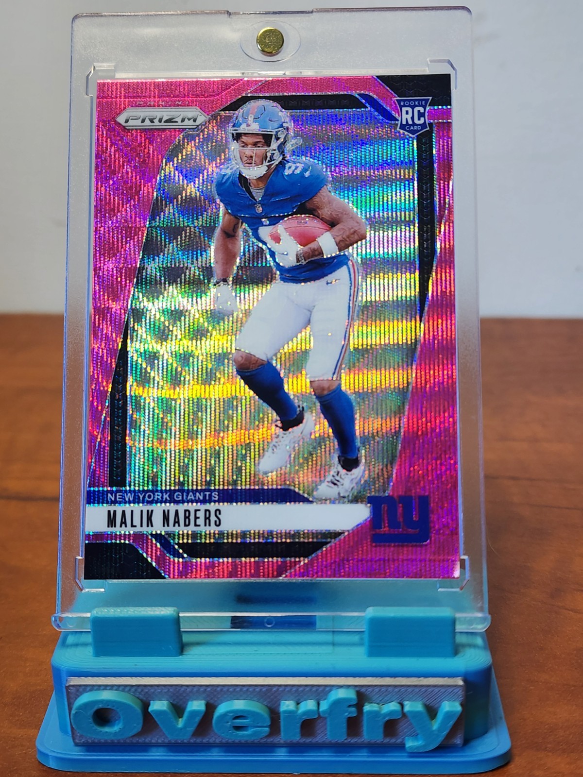 2024 Panini Prizm - Rookies Malik Nabers #370 Pink Wave Prizm (RC)