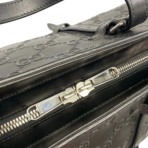 GUCCI GG Emboss 625772 Black Leather Business Bag - Picture 11 of 15
