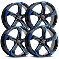 4 Revolution Racing R20 20x8.5 5x4.5 40mm Blackblue Wheels Rims 20 Inch 4 Revolution Racing R20 20x8.5 5x4.5 40mm Blackblue Wheels Rims 20 Inch