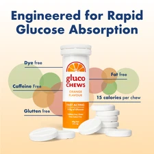 Orange Fast Acting Glucochews | Glucology Accessories for Travel and Daily Use