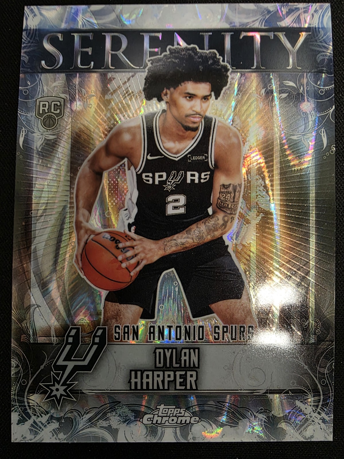 2025-26 Topps Chrome Dylan Harper Serenity Ray Wave Refractor Rookie