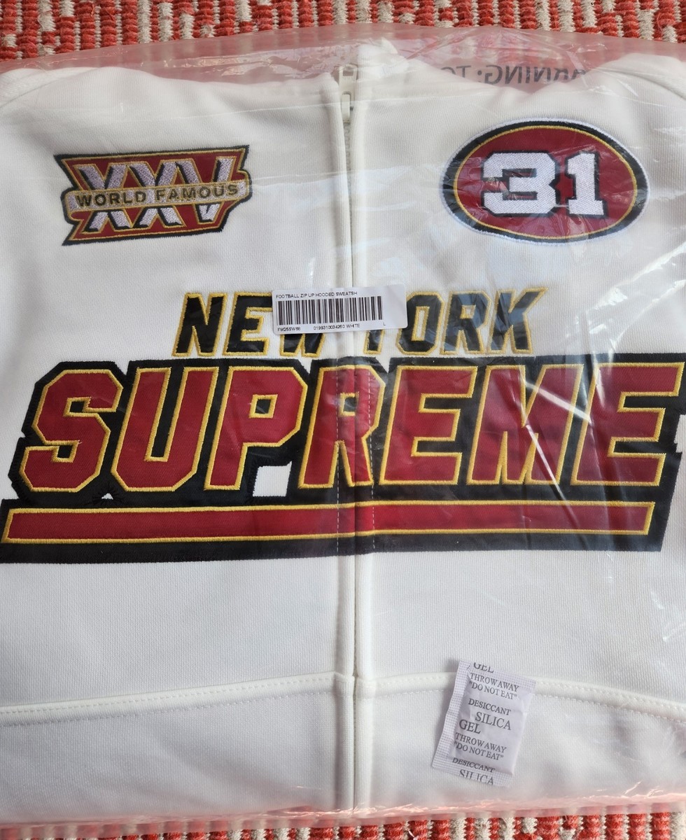 Supreme Football Zip Up Hooded Sweatshirt (FW25) | eBay
