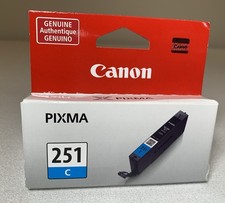 CANON PIXMA Ink Cartridge 251c Cyan Blue NEW Sealed Replacement Ink