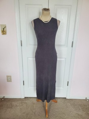 BAREFOOT DREAMS~ Cozy Chic Ultra Lite Ribbed Knit Maxi Dress- Gray (Size M)