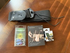 ChromaCast Sampler Guitar Picks 12 count,Capo,Clip-on Guitar Tuner& Guitar Strap