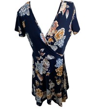 Caution To The Wind Maxi Dress Womens 8 Floral Blue Style Midi R26