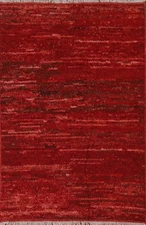 Red Moroccan Hand-knotted Accent Rug 4x6 Contemporary Home Decor Wool Carpet