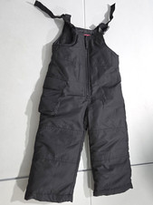 London Fog Black Snow Pants Ski Bib Overalls Unisex Toddler 2T Adjustable