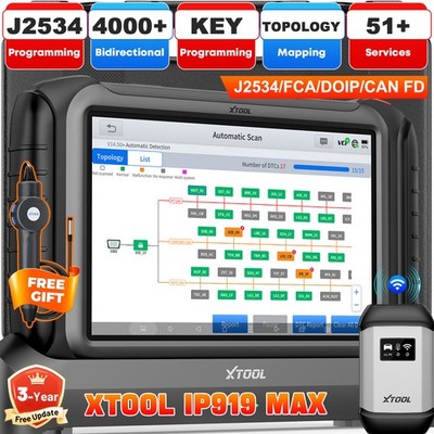 XTOOL IP919 MAX J2534 ECU Programming Diagnostic Tool Key Programmer 51+Services