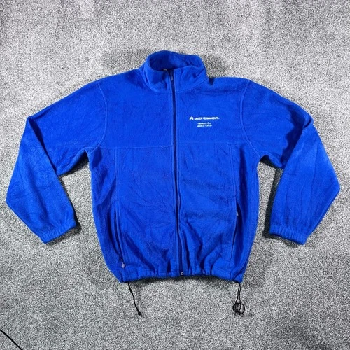 Harriton Mens Medium Blue Fleece Jacket Kaiser Permanente Redwood City Full Zip - product listing photo