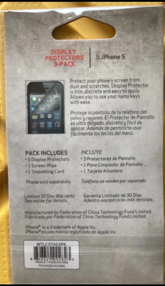 Paquete de 3 protectores de pantalla Verizon para iPhone 5/5s Foto 2 de 2