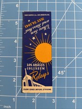 1941 Los Angeles Coliseum Relays Sample Unfolded Matchcover Jackie Robinson Meet