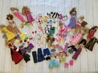 Vintage Barbie Doll & Accessories Huge Lot ~ Clothing Purses Crowns Combs Sports