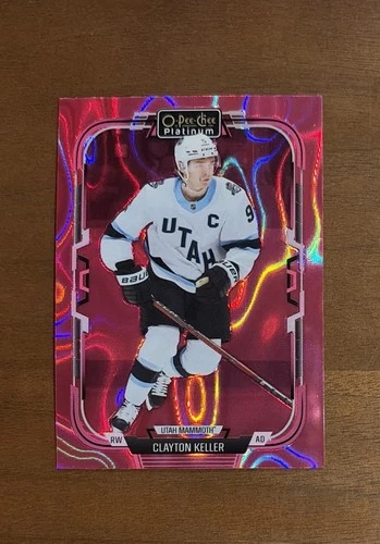 2025-26 O-Pee-Chee Platinum Clayton Keller #76 Pink Magma