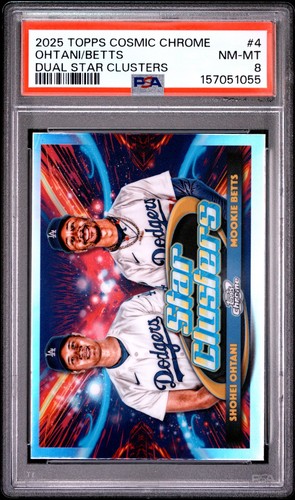 2025 Topps Cosmic Chrome Star Clusters Shohei Ohtani, Mookie Betts #DSC-4 PSA 8