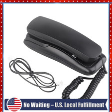 Wall-Mount Corded Telephone Black - Multifunction for Home, Office  Hotel
