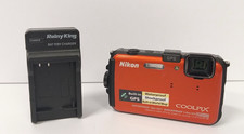Nikon COOLPIX AW100 16.0MP Digital Camera Orange - Fully Functional 