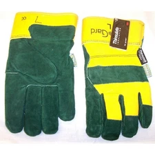 Durable Leather Cowhide Warm Winter Protective Construction Work GLOVES LARGE