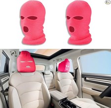 2PCS Car Headrest Cover, Personalized Funny Vehicle Front Seat Full Rose Red