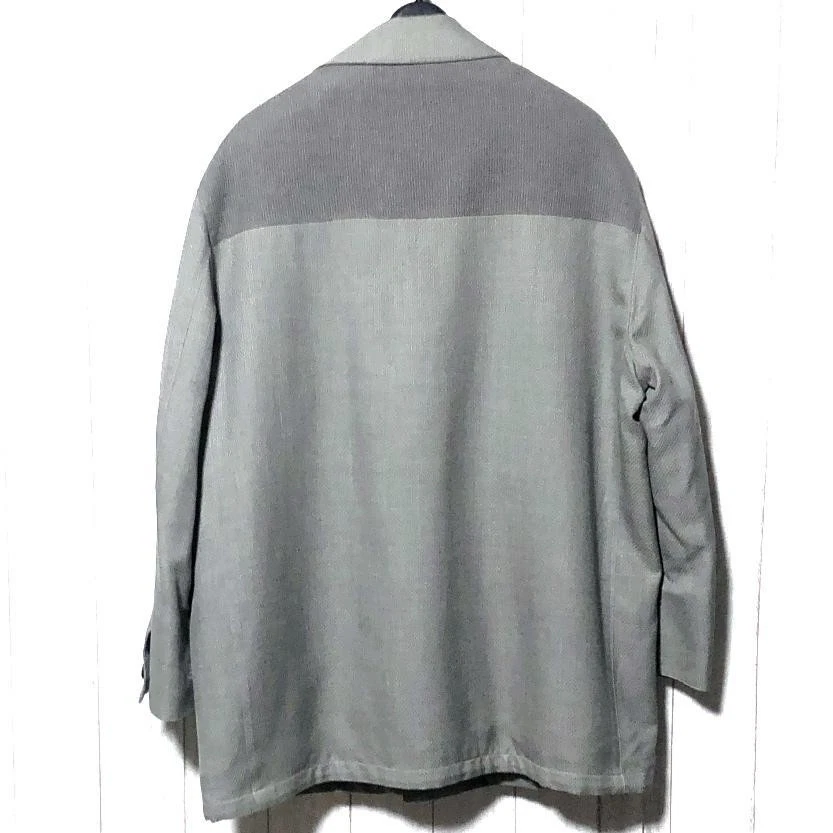 Abrigo Brioni Cachemir, Algodón, Cachemira y Cuero, Gris, Para Hombre, Talla S Foto 4 de 4