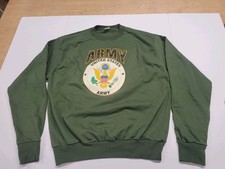 VINTAGE United States ARMY Sweatshirt Men's Size:2X Green Made In USA