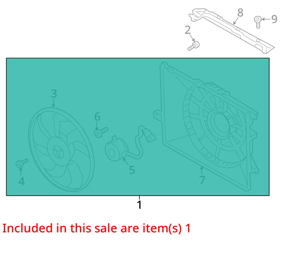 Hyundai Santa Fe 2017 conjunto de ventilador de refrigeración 154 k millas fabricante de equipos originales Foto 4 de 4