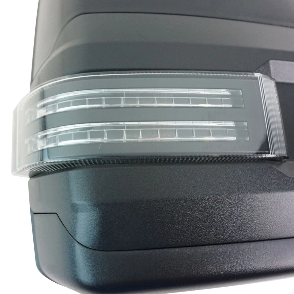 Tow Mirror Power Smoked Signal LED Spotlight Black Pair Set for GM Truck New - Image 4 of 4