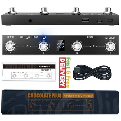 BRANDED M-vave Chocolate Plus Midi Controller Footswitch 4 Buttons USB Midi Host Support