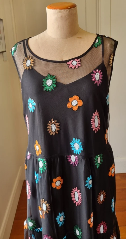 NWT Gorman size 20 flowering sequin dress - image 3 of 4