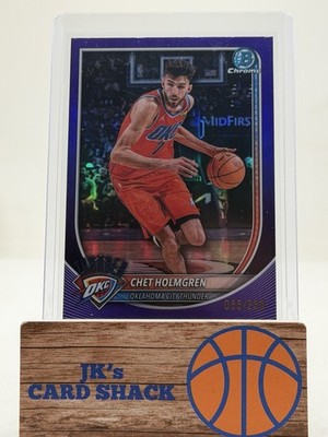 2025-26 Bowman Chrome Chet Holmgren Purple Refractor /250 #BCV-108