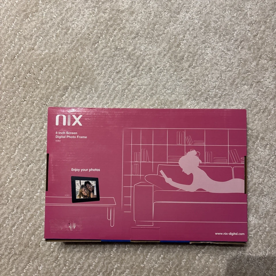 Marco digital de fotos y video HD con pantalla ancha de 8 pulgadas Nix Advance - X08G - Nuevo Foto 3 de 4
