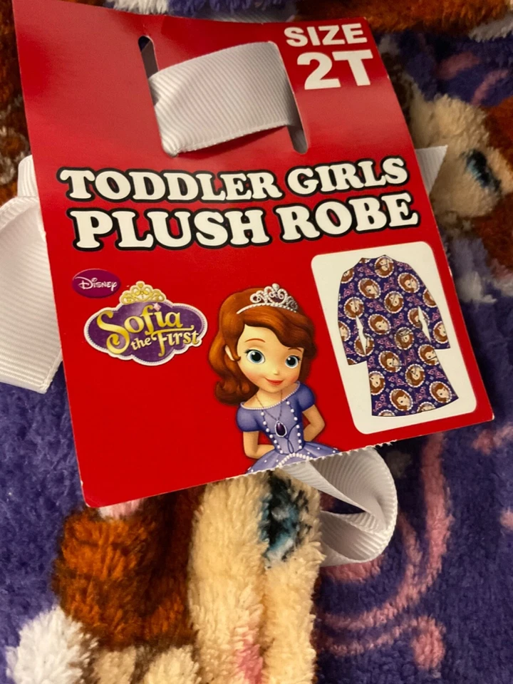 Disney Princess Sofia The First plush Robe Pajama size 2T - Image 2 of 2