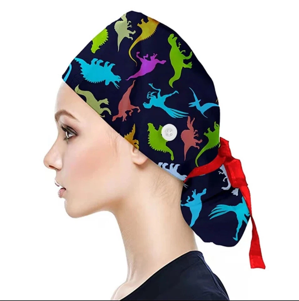 Women Scrub Hat, Surgical Cap, Skulls Scrub Cap,  Nurses Hat, Medical. Scrub Cap - Image 2 of 2