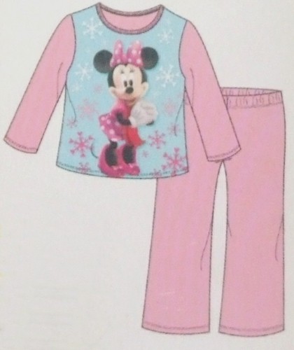 Disney Mickey Mouse Clubhouse MINNIE MOUSE Flannel Pajamas New Size 24 M 2 T - Picture 1 of 2