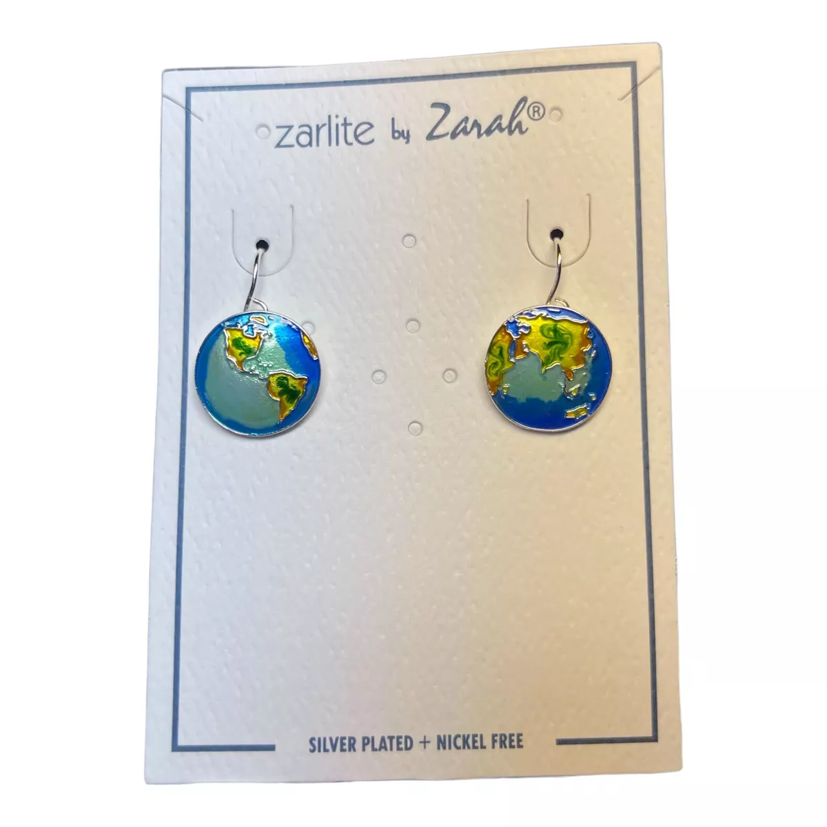 Sterling Silver Planet & Star Drop Earrings