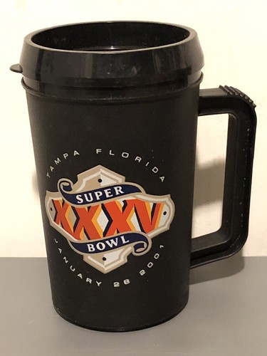 ๐ Betras Super Thermo Super Bowl XXXV Tampa Florida 2001 22 oz Insulated Mug ๐