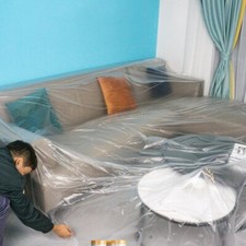Film Plastique Adhésif De 20M Pour Couvrir La Peinture Et La Poussière