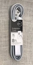 Cordinate Designer 3 Extension 2 Prong Power Strip Extra Long 8 Ft Cable **NEW**