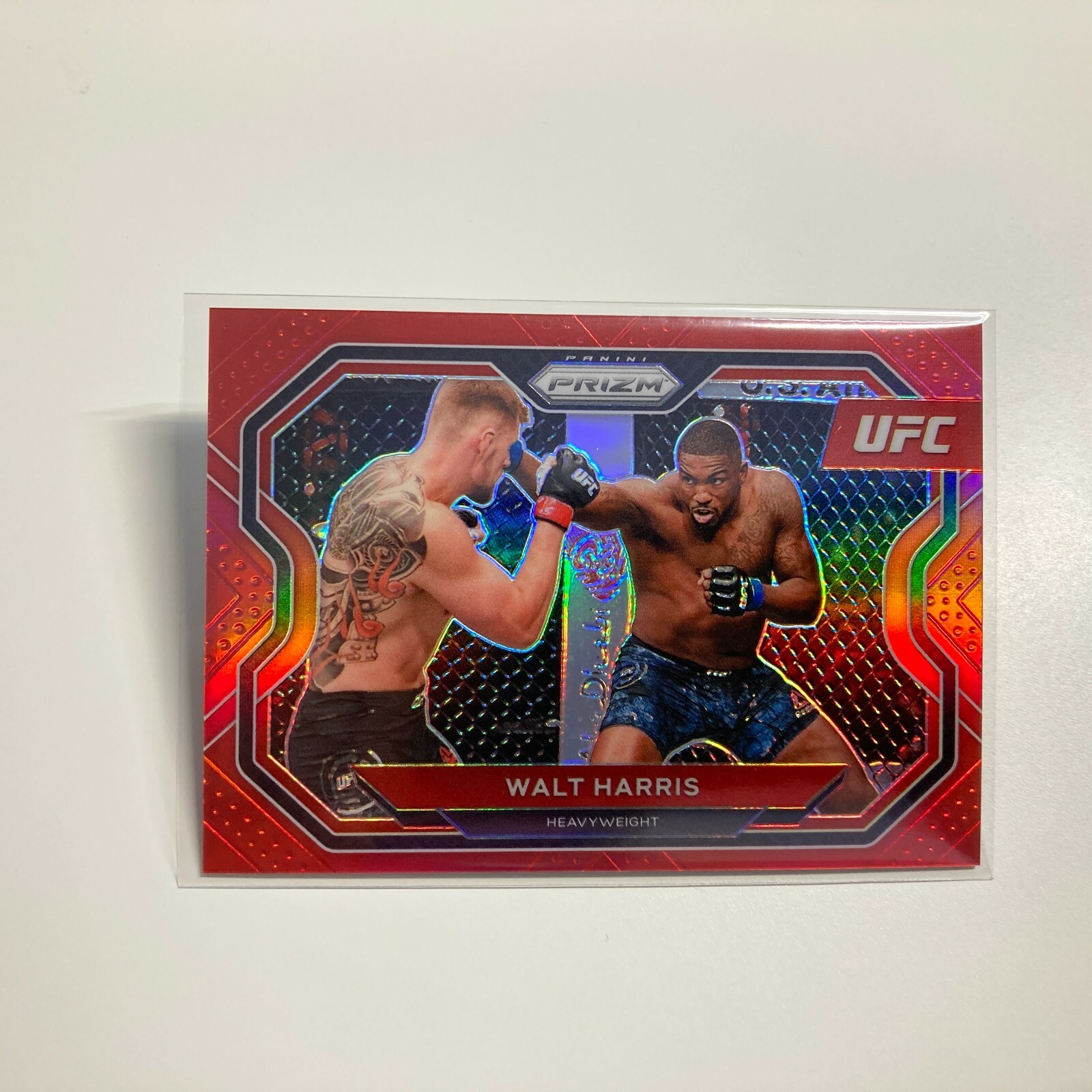 Walt Harris 2021 Panini Prizm UFC Red Refractor Card 136/275 #159