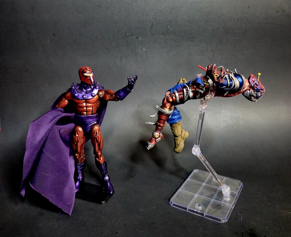 Marvel Legends Cable X-Force Personalizado Atracciones Fatales Vs Magneto X-Men 6 Pulgadas Foto 3 de 4