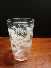 vintage Davy Crockett drinking juice glass Indian jelly 1950's