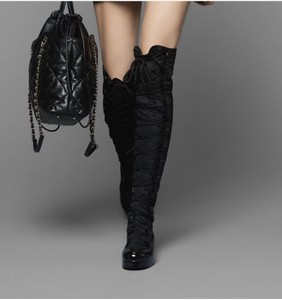 chanel lace up boots 2019
