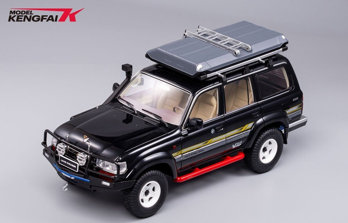KENGFai Toyota Land Cruiser VX-R(LC80) Refitted Black 1/18 Diecast