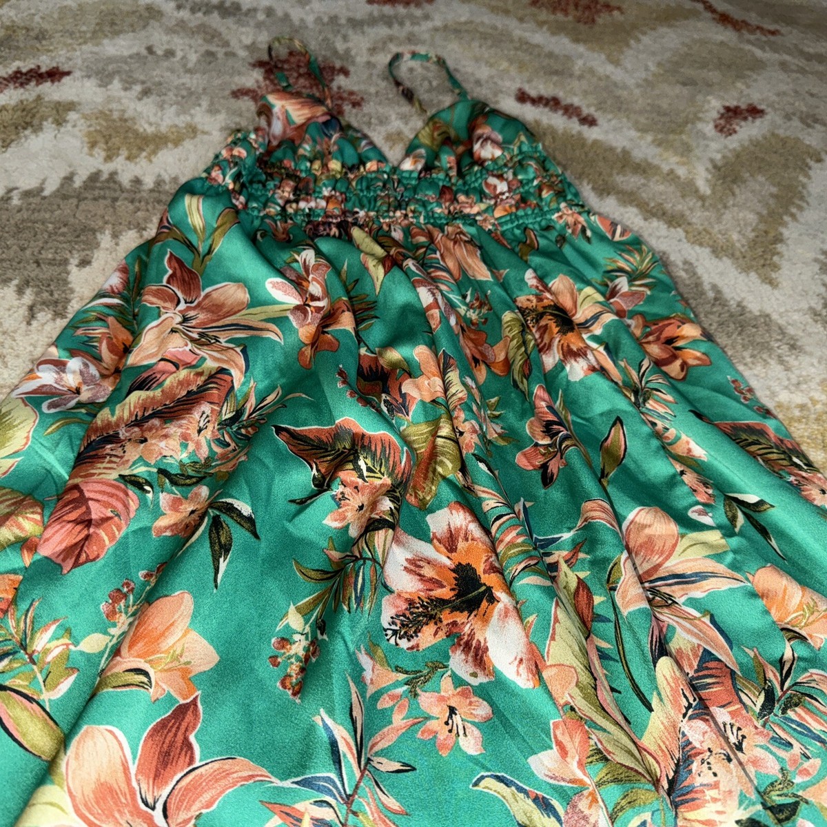 inspired hearts green floral dress Inspired Hearts Dress, Floral Design, Green, Size Large